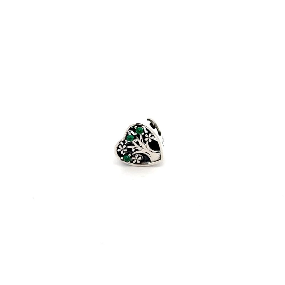 925 Sterling Silver Charm Bead Heart Tree Of Life For Charm Bracelet Necklace